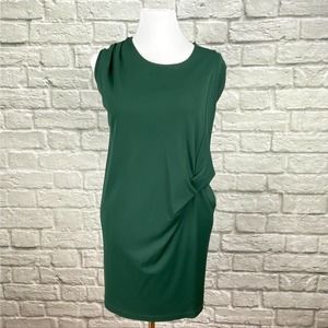 Zara Woman Green Asymmetrical Sleeveless Dress